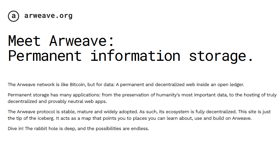 Arweave（AR）